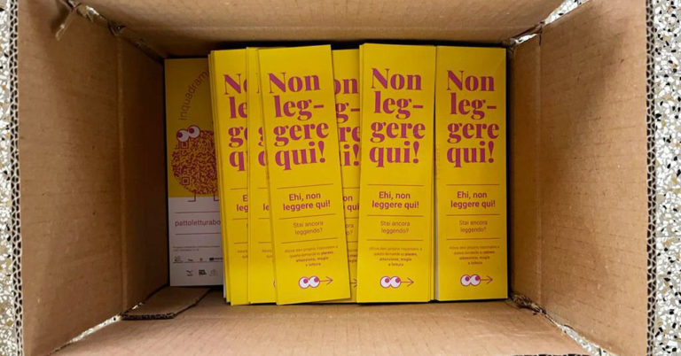 Non leggere qui patto per la lettura copertina
